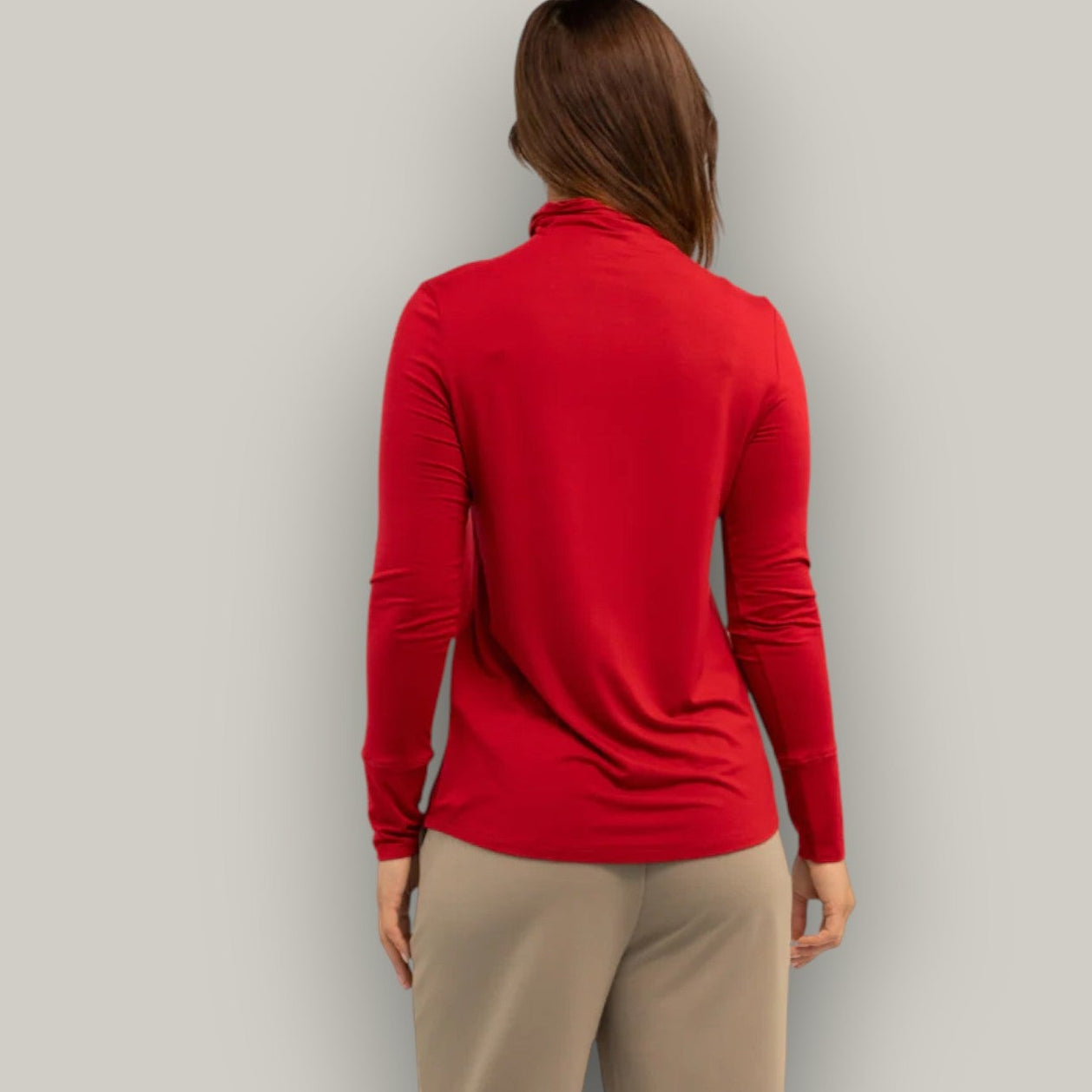 Terrera - Dalya Funnel-Neck Bamboo Long Sleeve Top