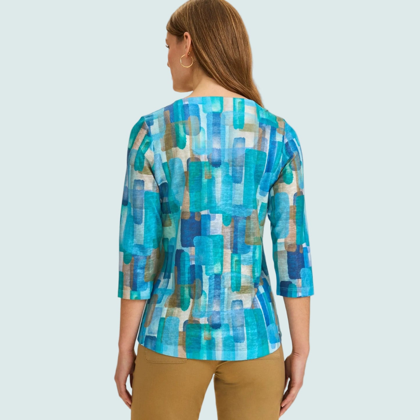 FDJ - Abstract Notch-Neck Top