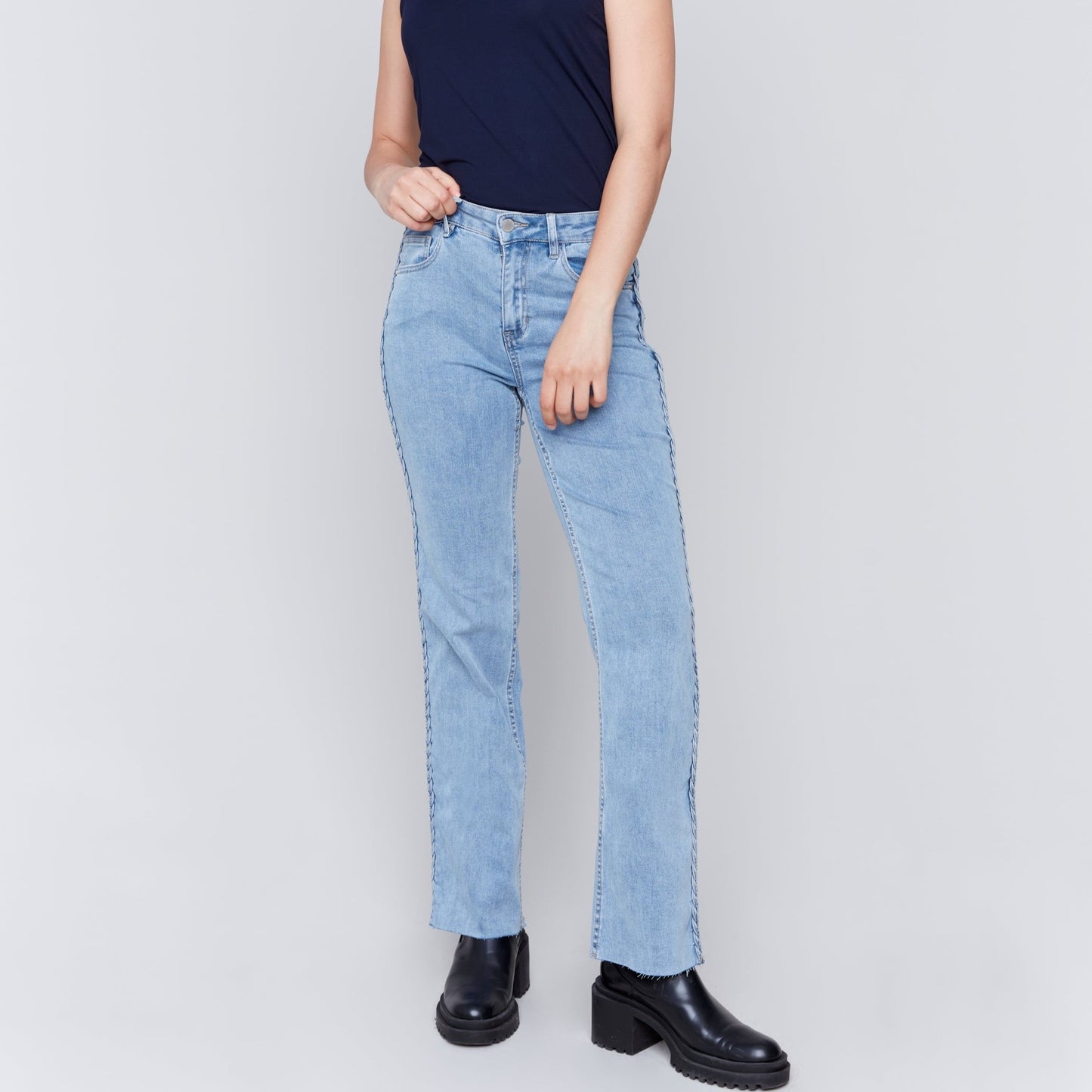 Charlie B - Braided Side Denim Jeans