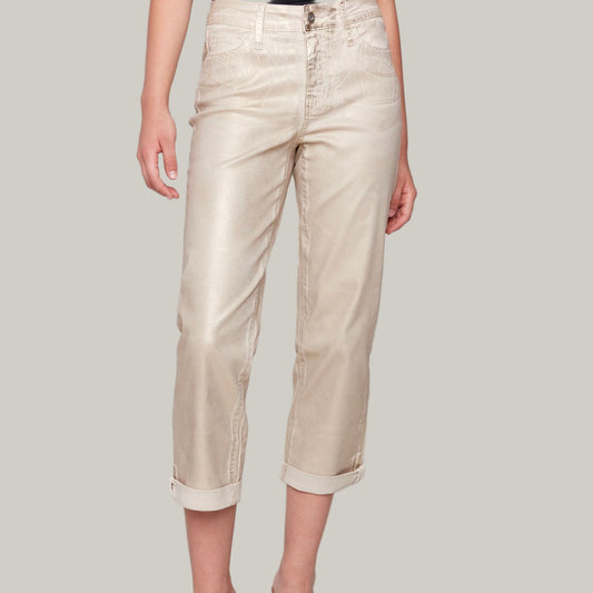 Charlie B - Foil Cuff Straight Leg Pants
