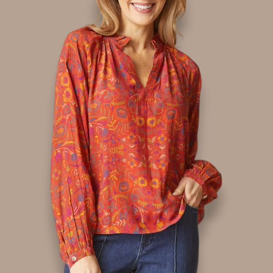 Habitat - English Garden Ruffle Neck Blouse