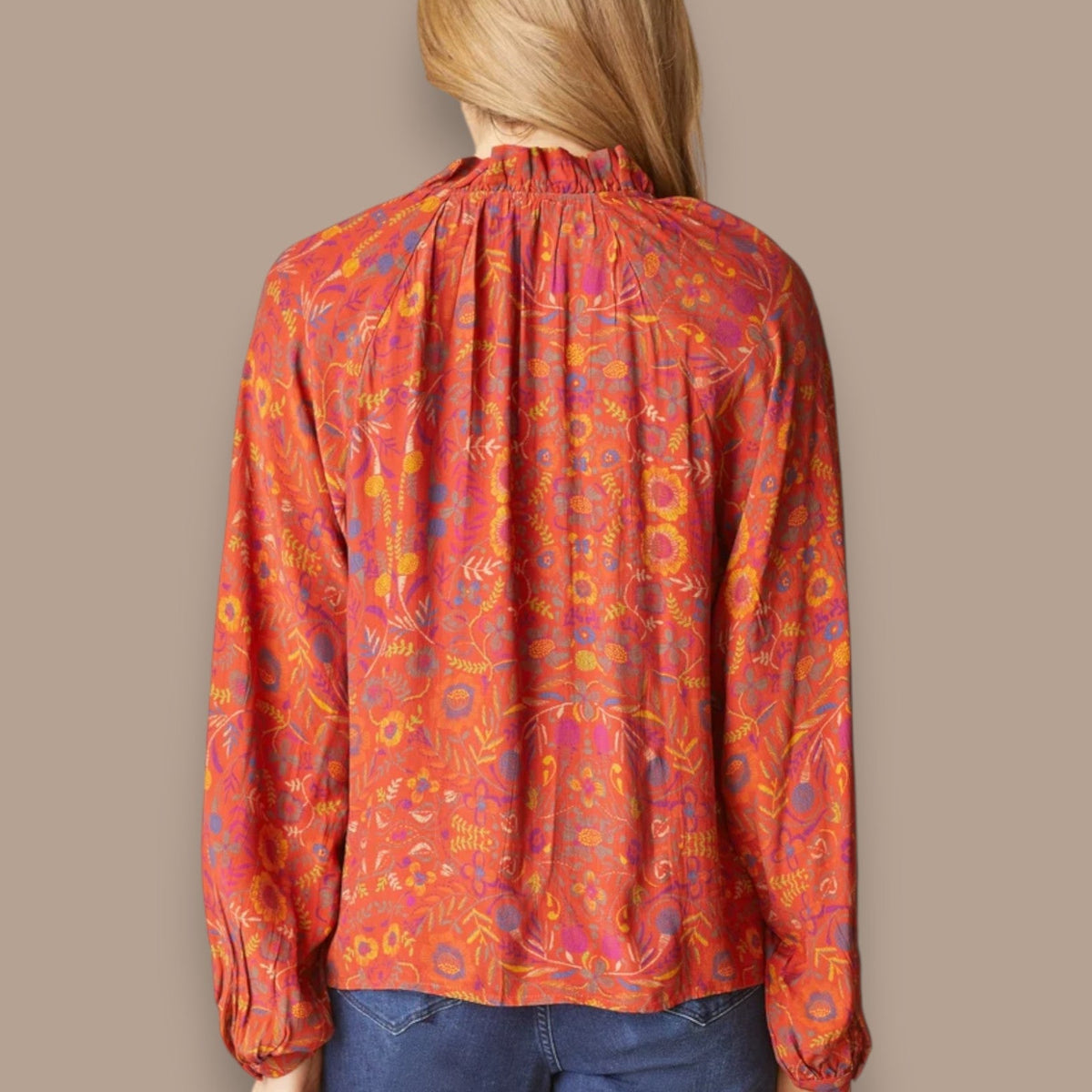 Habitat - English Garden Ruffle Neck Blouse