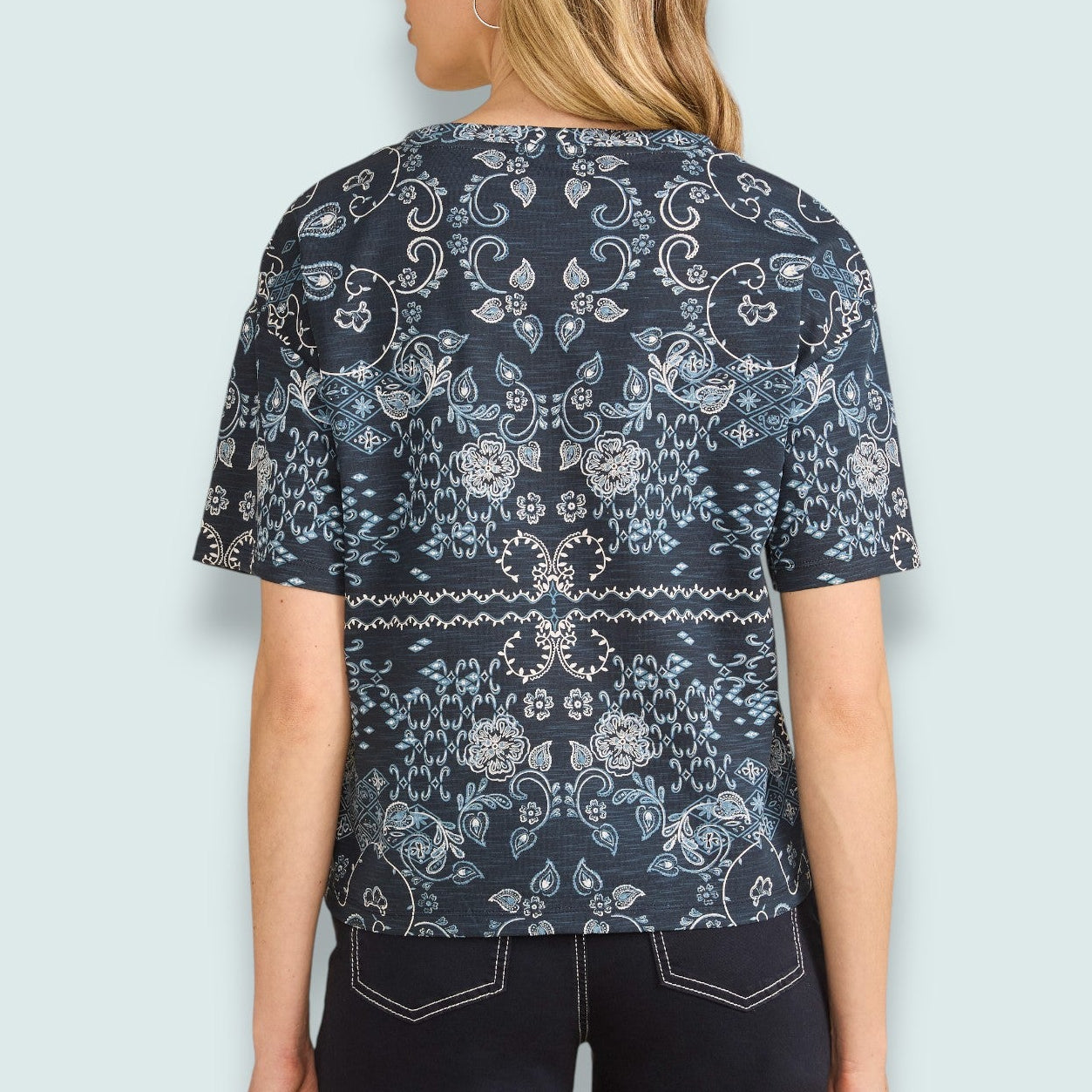 FDJ - Polynesian Block Foil Print Top