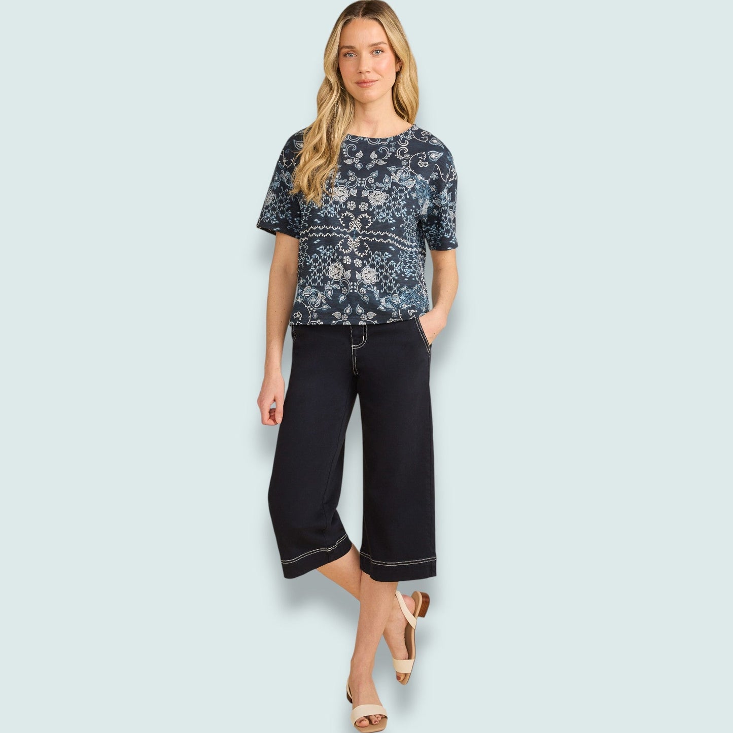 FDJ - Polynesian Block Foil Print Top