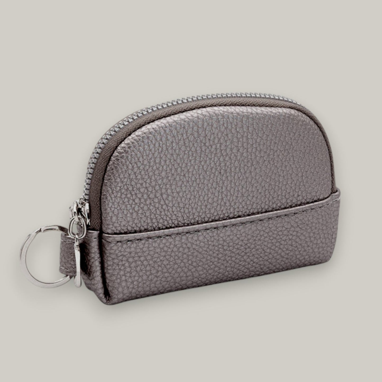 Audrey's - Pebbled Coin Purse With Key Ring