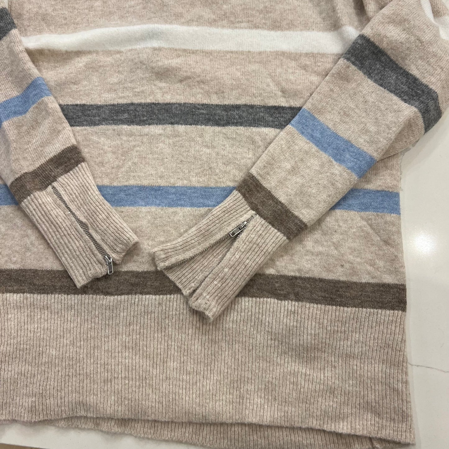 Charlie B - Striped Mock-Neck Sweater