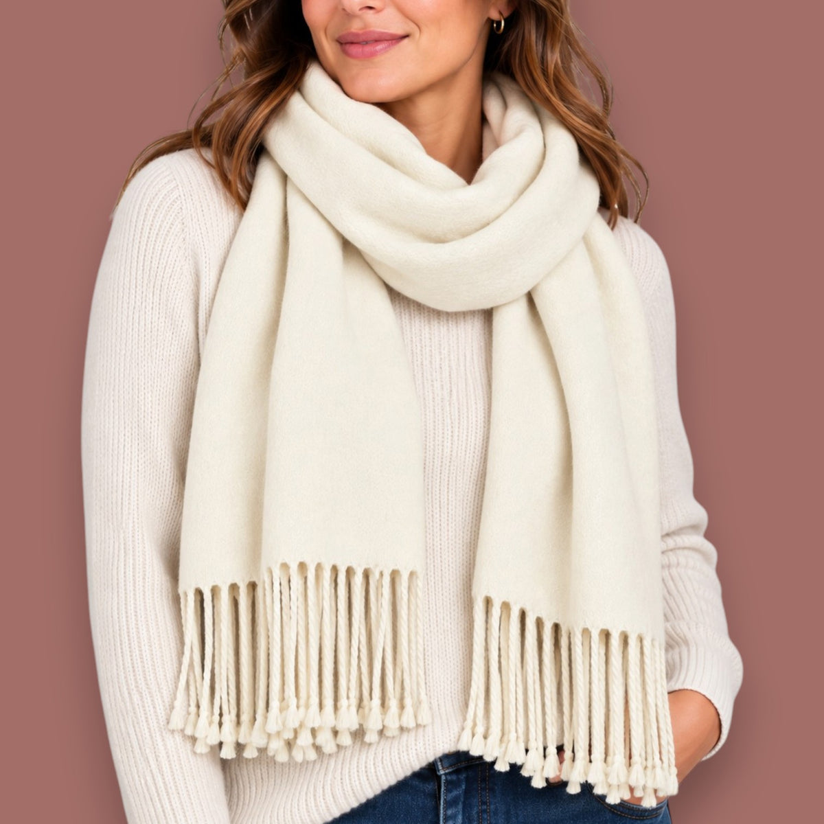 Audrey's - Soft & Cozy Fringe Scarf