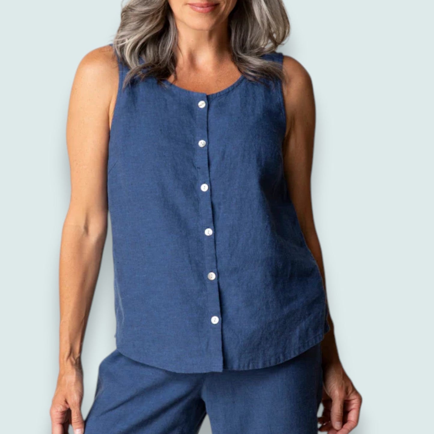 Habitat - Linen Button Front Tank