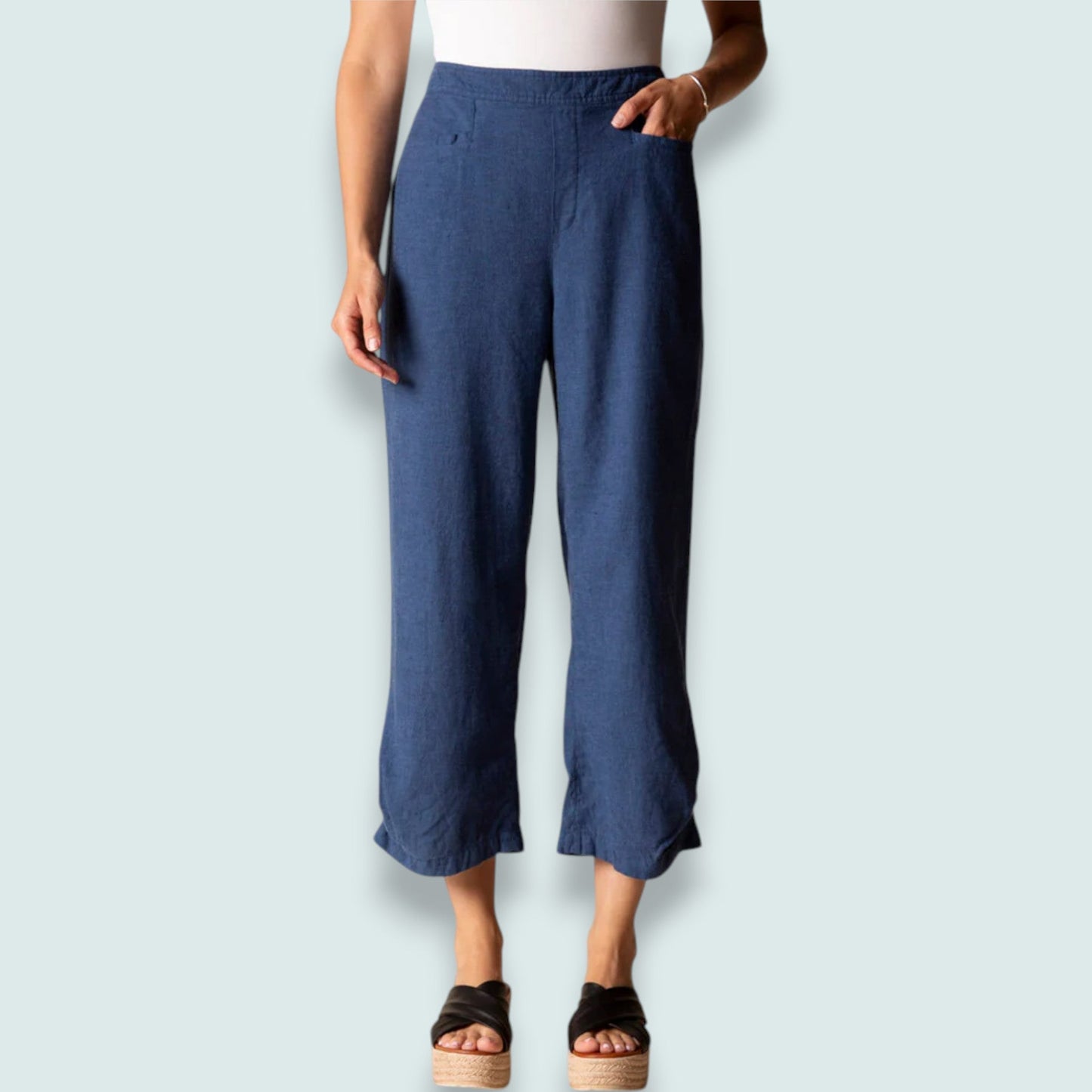 Habitat - Pleat Button Capri