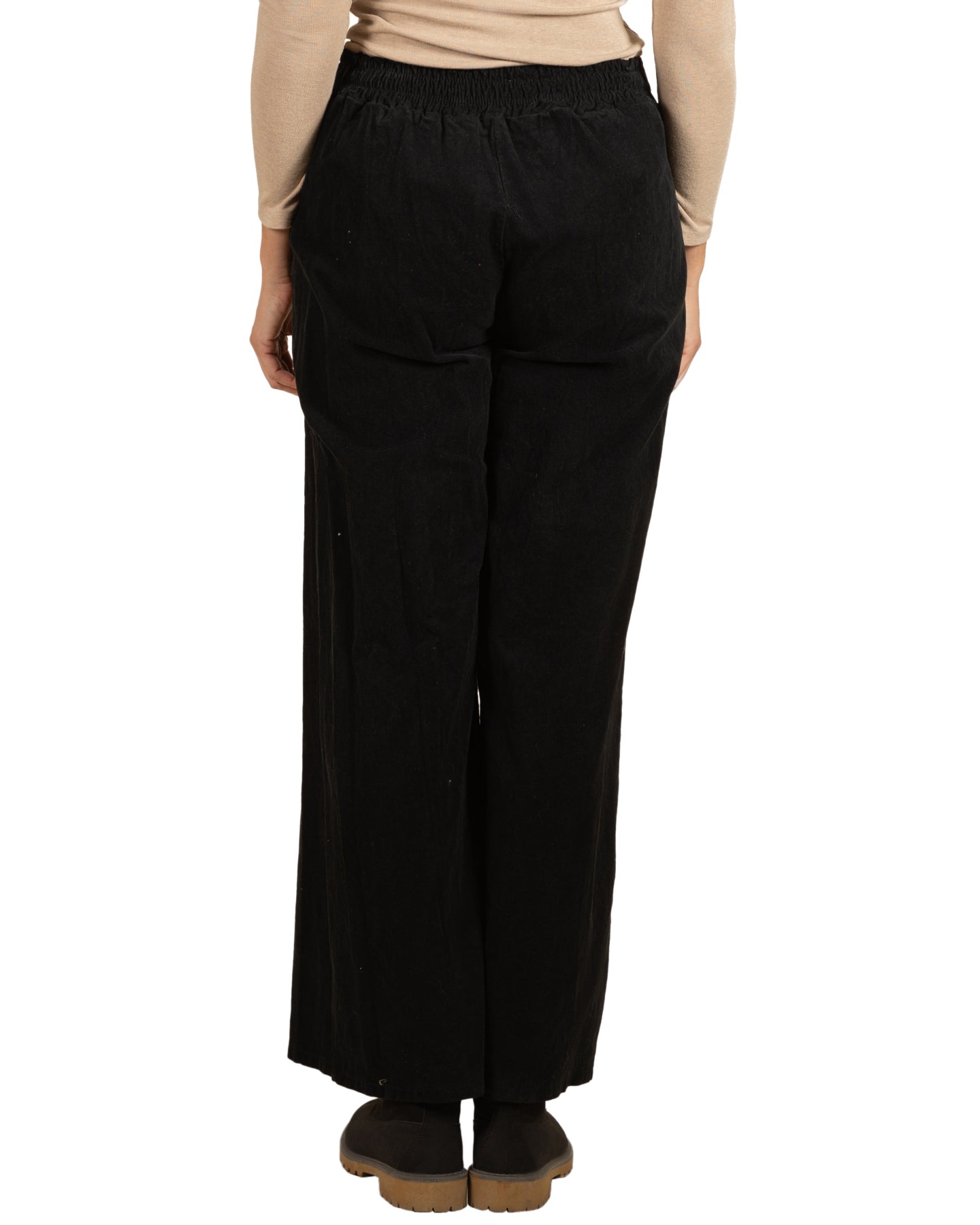 Angela Mara - Pull-On Wide Leg Corduroy Pants