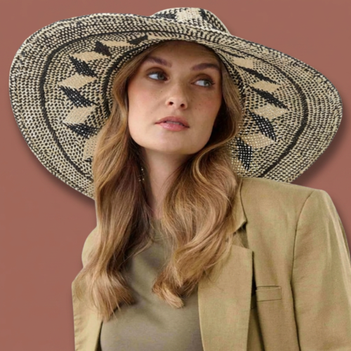 Loevenich - Large Bell Hat With Geometric Pattern