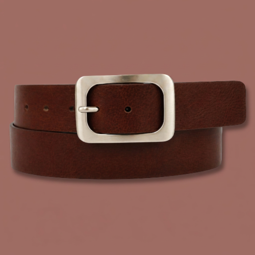 Medike Landes - Italian Leather Belt With Nickel Buckle