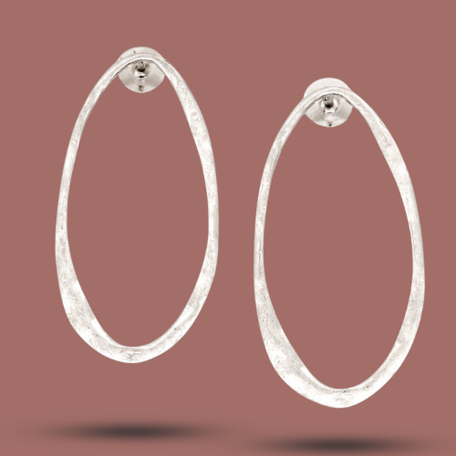 Audrey's - Sculpted Oval Drop Earrings