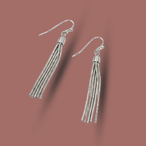 Audrey's - Fine Chain Tassel Drop Earrings