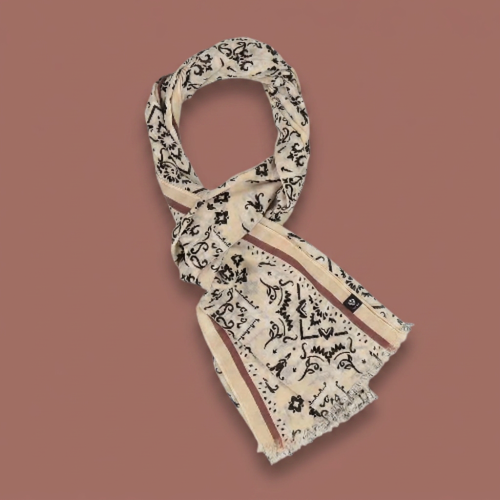 Fraas - Paisley Border Lightweight Scarf
