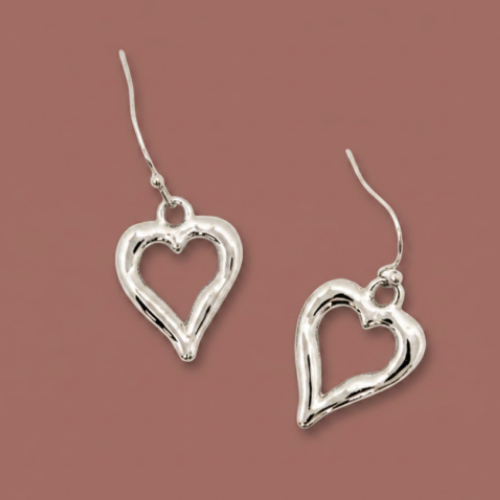 Audrey's - Open Heart Drop Earrings