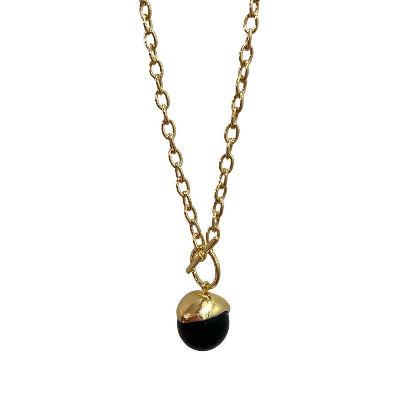 Merx - Black Sphere Necklace