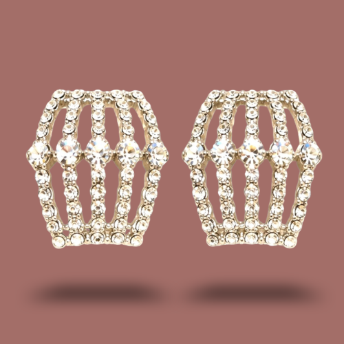Audrey's - Crystal Pavé Statement Stud Earrings