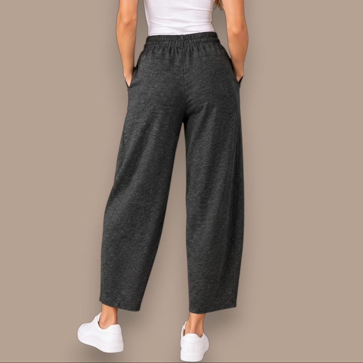 Pure - Wide Leg Pull-On Pants With Oversized Pockets