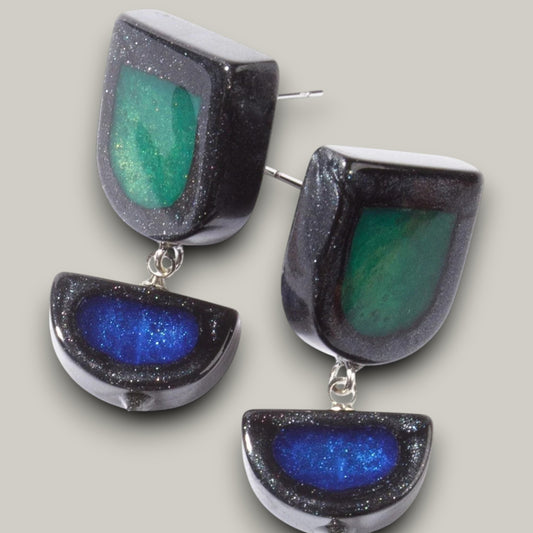 Zsiska - Contrast Drop Earrings