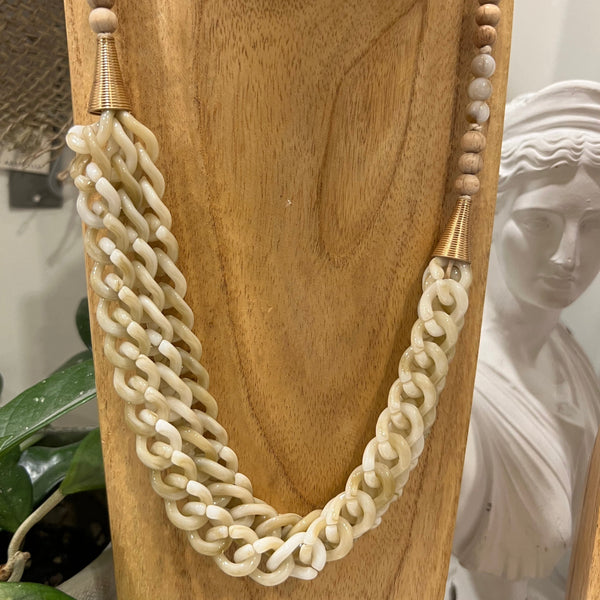 Merx - Wooden Beaded Necklace
