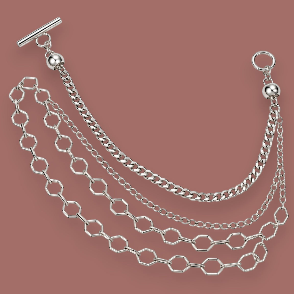 Audrey's - Silver Multi-Chain Phone Strap