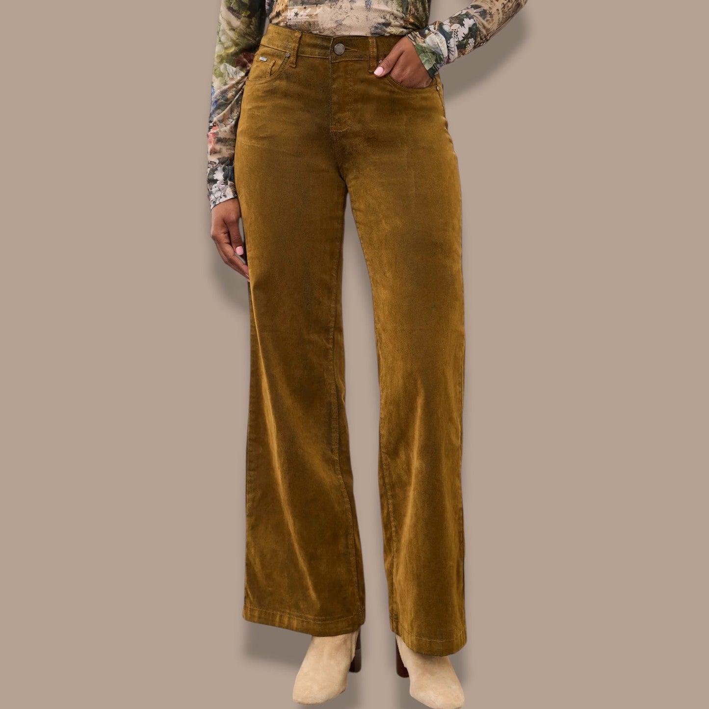 FDJ - Olivia Brushed Velvet Wide-Leg Pants