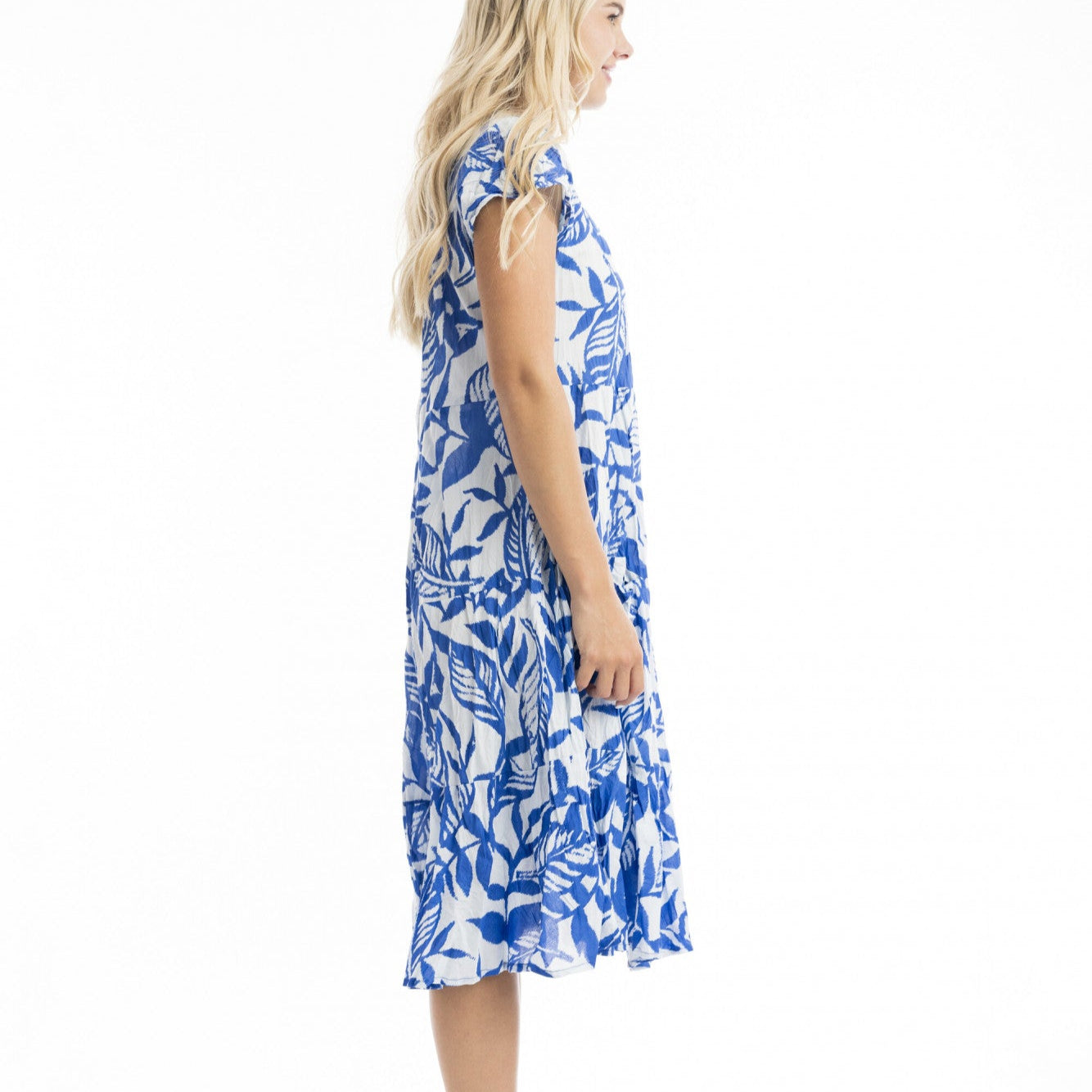 Orientique - Hayman Blue Bias Dress with Pockets