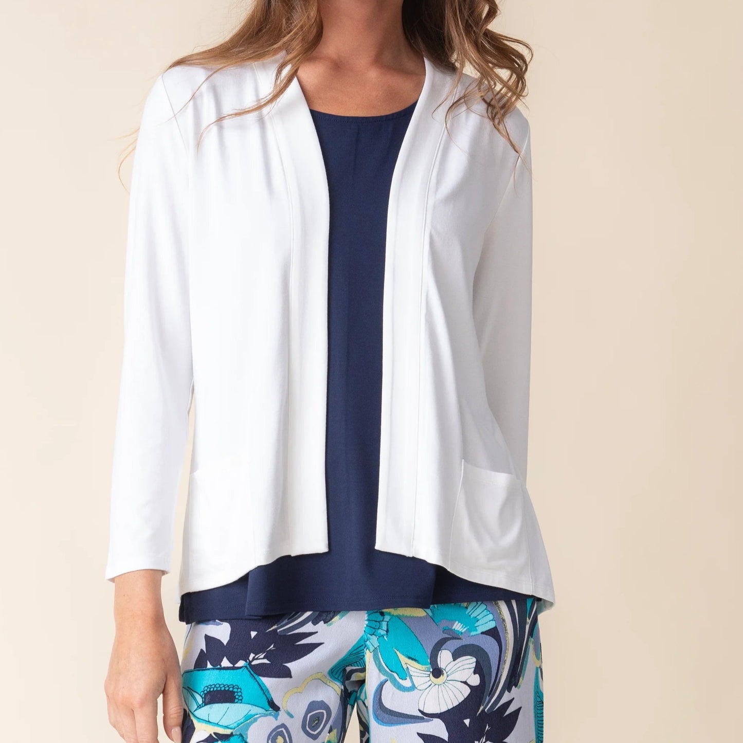 Habitat - Open Front Cardigan With Pleated Back