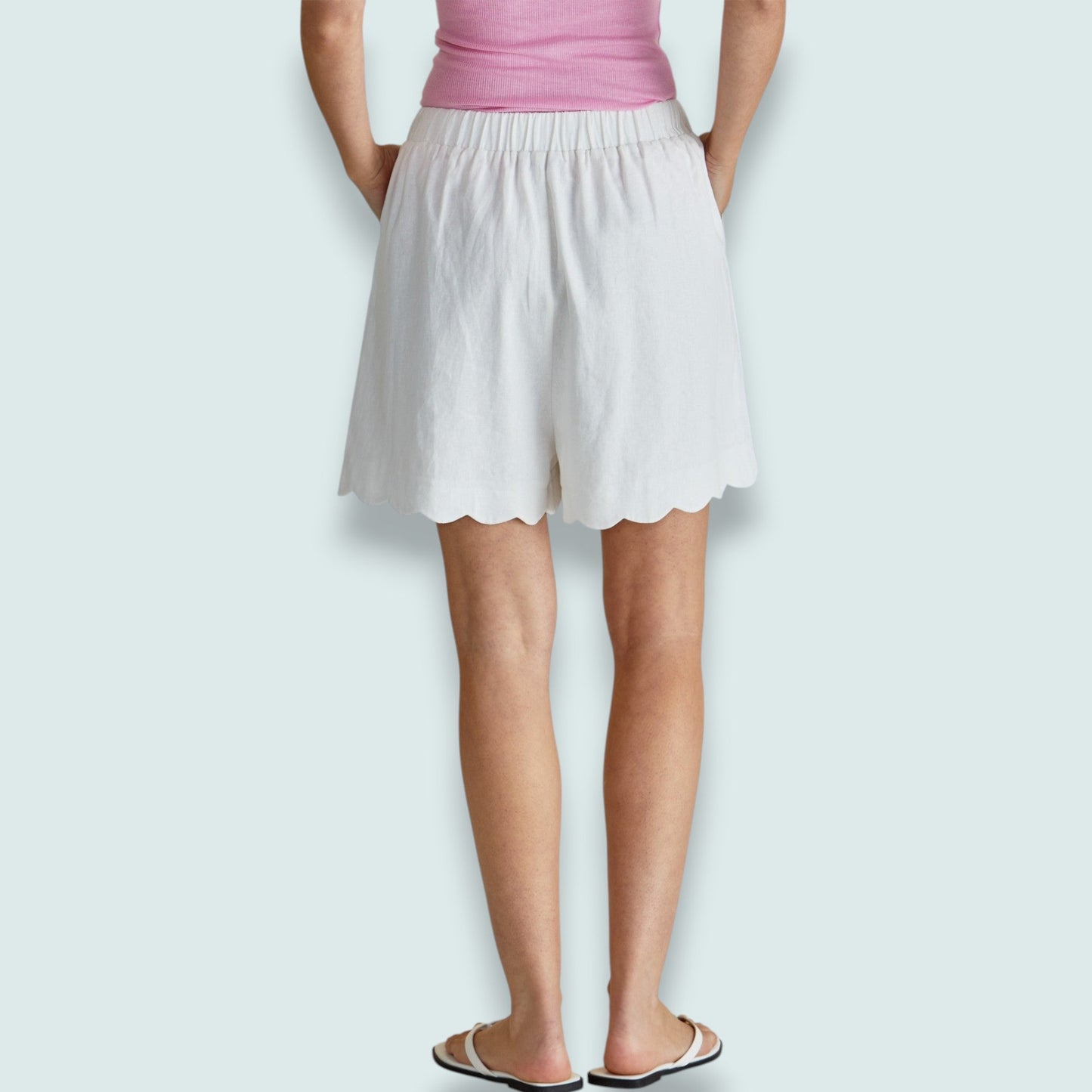 Betty Basics - Scalloped Hem Pull-On Shorts