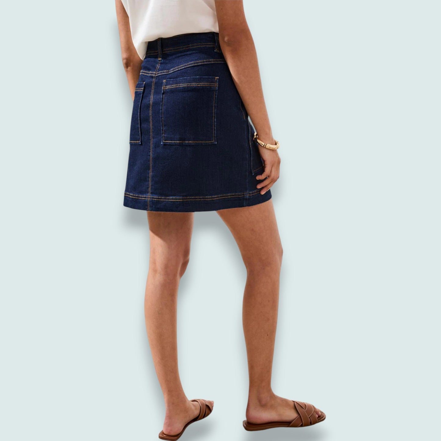 Tribal - Audrey Pull-On Denim Skort