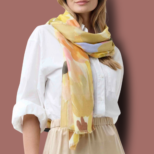 Fraas - Abstract Floral Lightweight Scarf