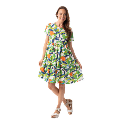 Pure - Short Sleeve Tiered Dress