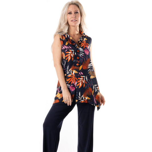 Pure - Sleeveless Tunic Blouse