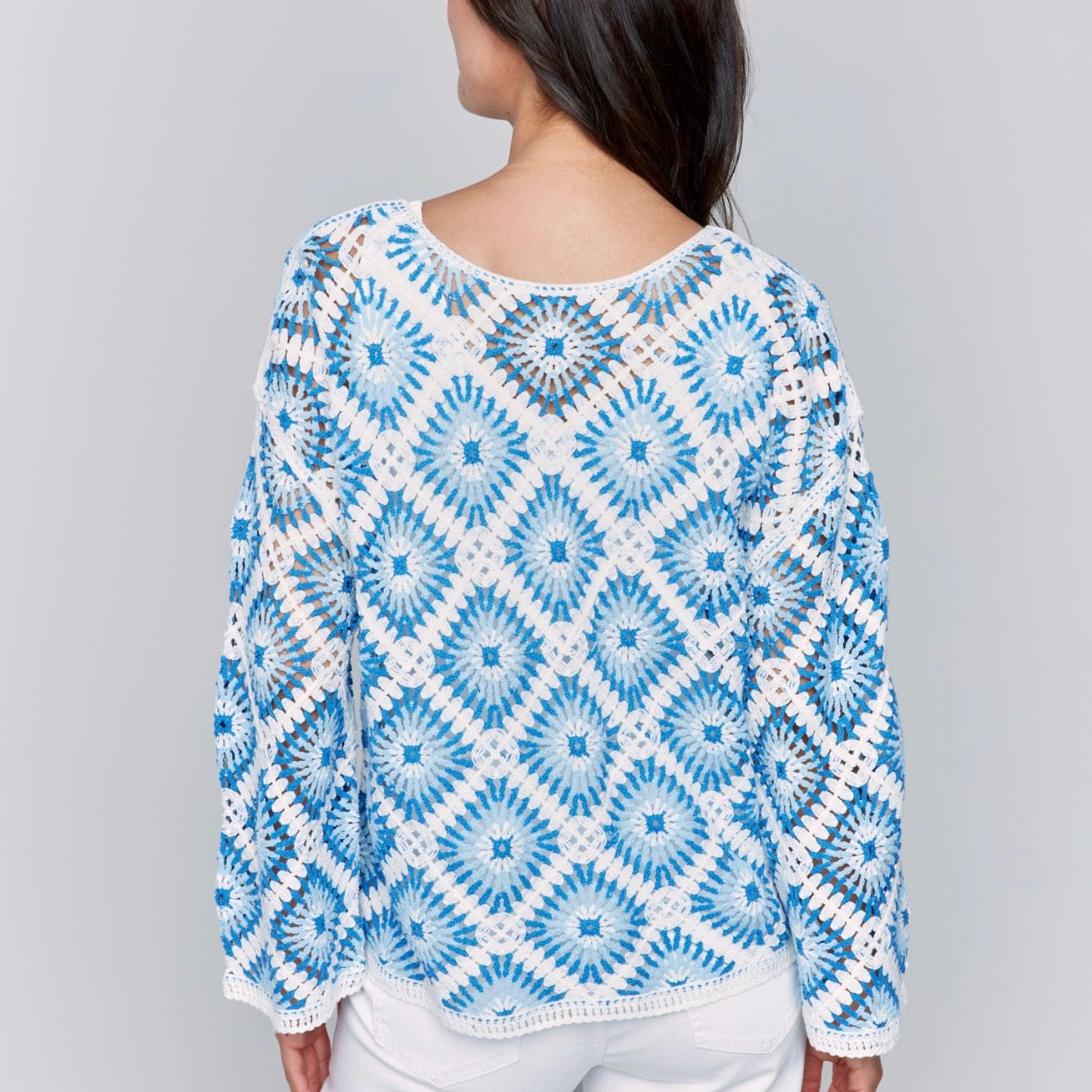 Charlie B - 3/4 Sleeve Crochet Top