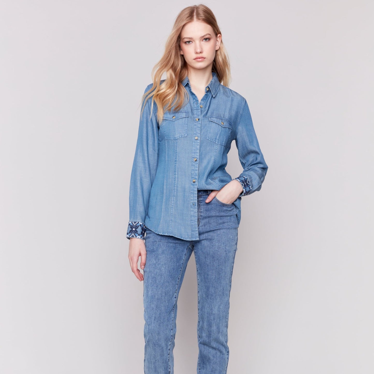 Charlie B - Denim Button-Up Shirt