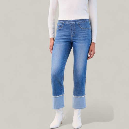 FDJ - Pull-On Straight Leg Jeans