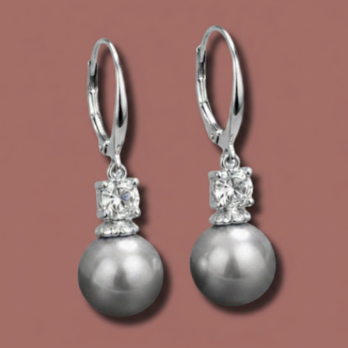 Audrey's - Pearl & Crystal Drop Earrings
