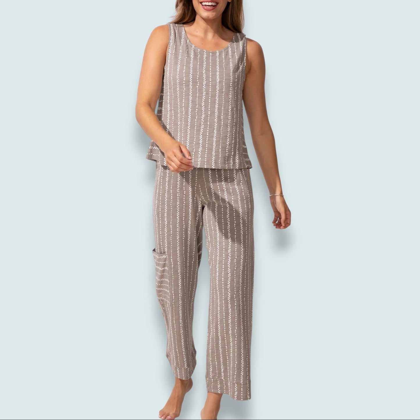 Escape - Coastal Stripe Wide-Leg Pant
