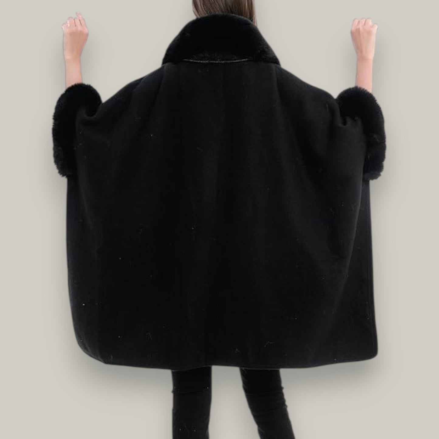 Belle Dame - Faux Fur Poncho Cape