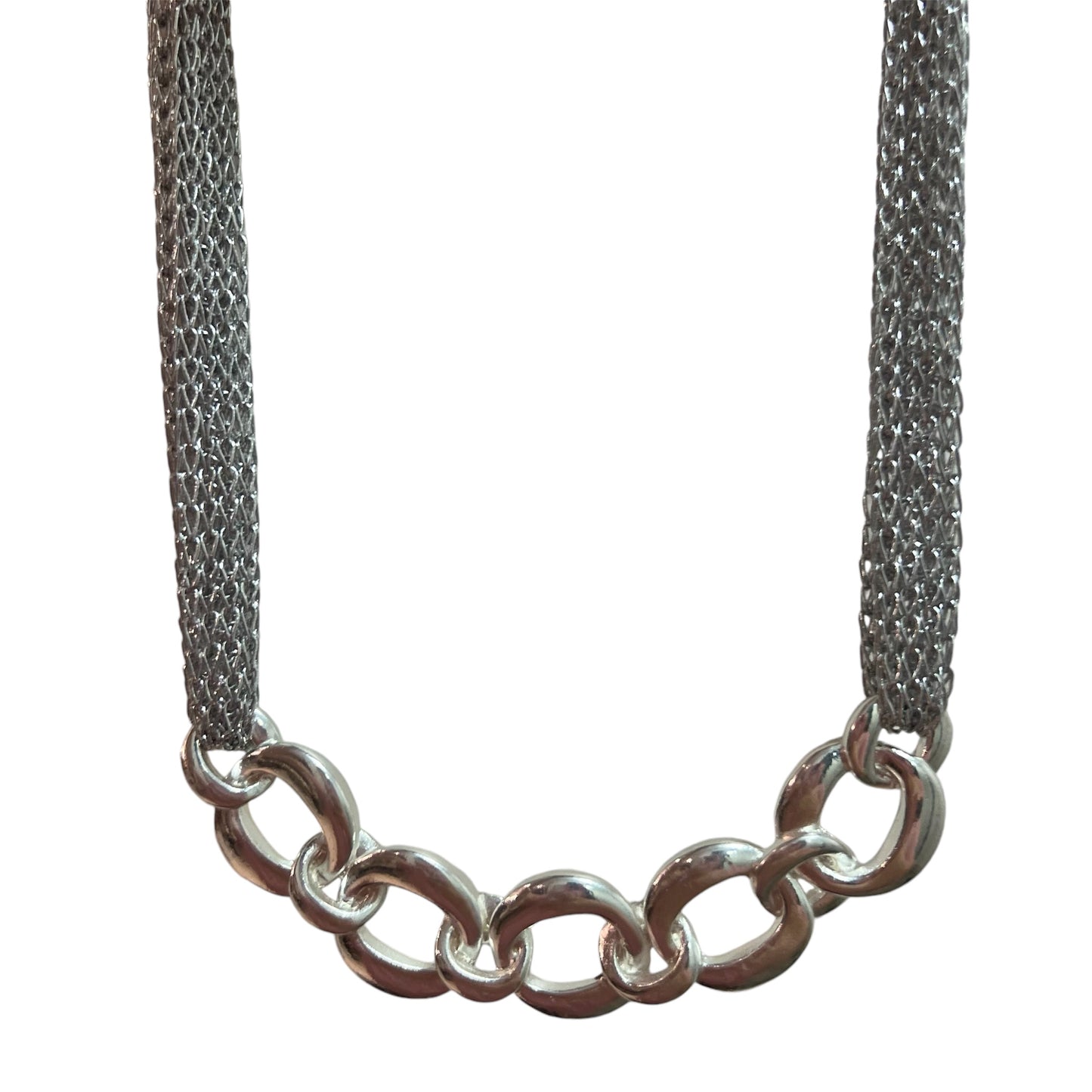 Merx - Metal & Fabric Necklace