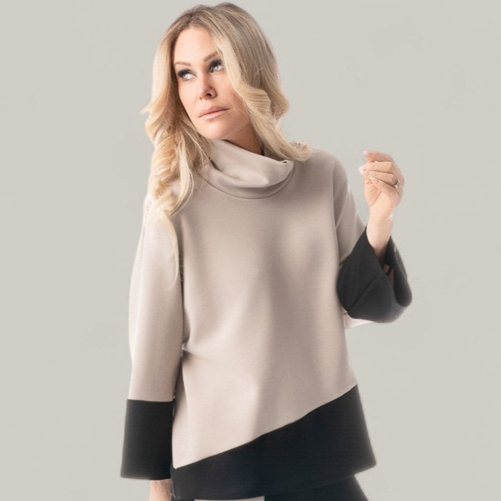 Pure - Two Tone 3/4 Sleeve Top