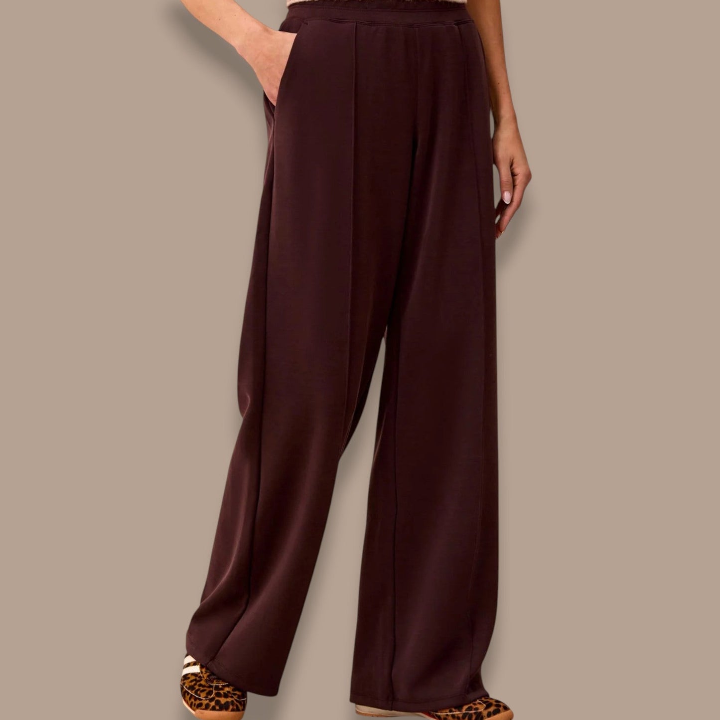 Tribal - Soft Modal Wide Leg Pant With Pintuck Detail