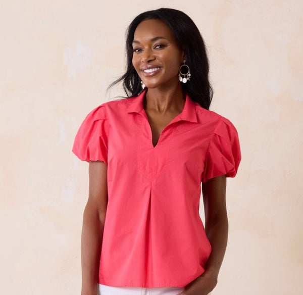 Tommy Bahama - Puff Sleeve Top With Collar