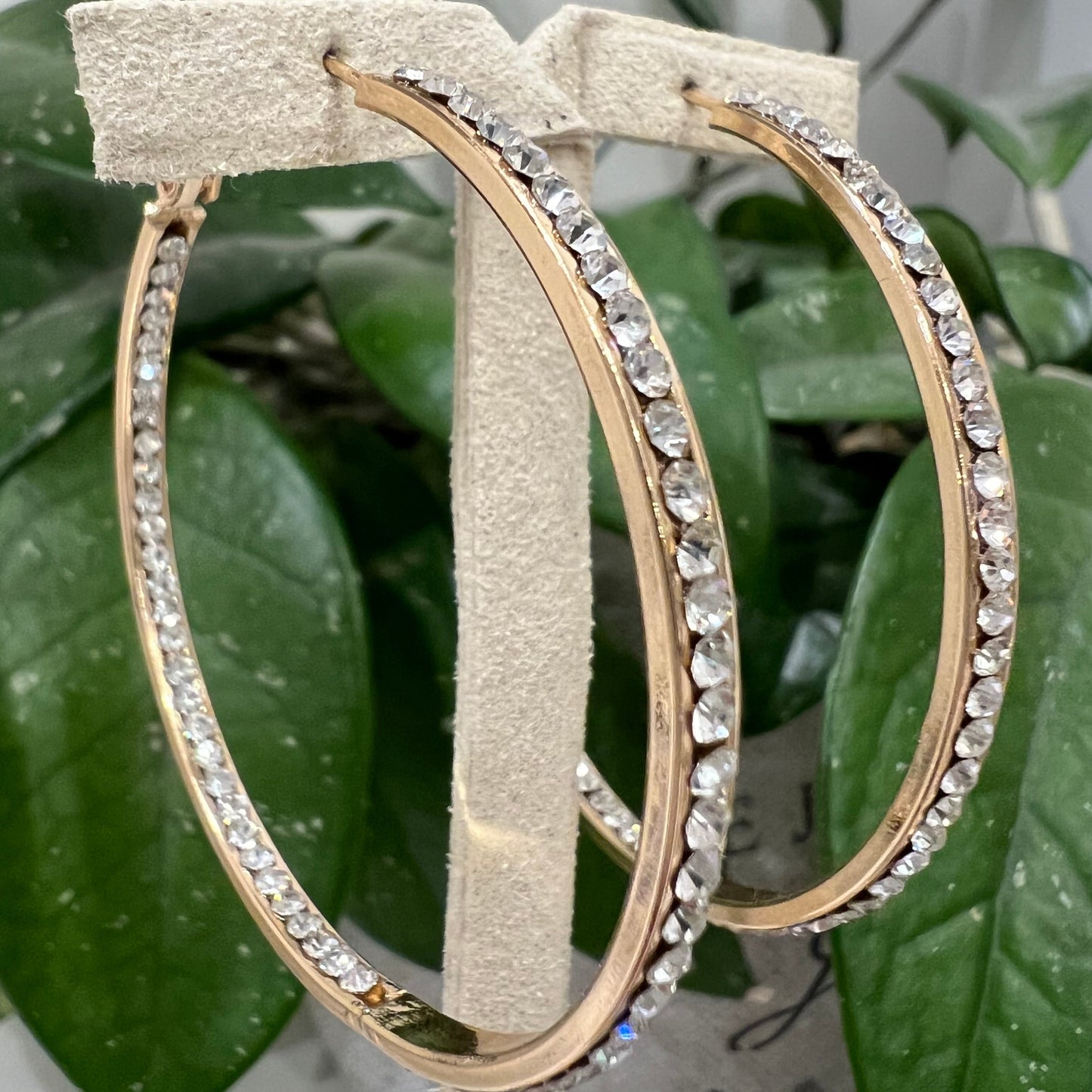 Jacqueline Kent - Crystal Hoop Earrings