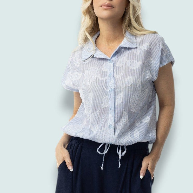 Pure - Soft Bloom Button-Front Blouse
