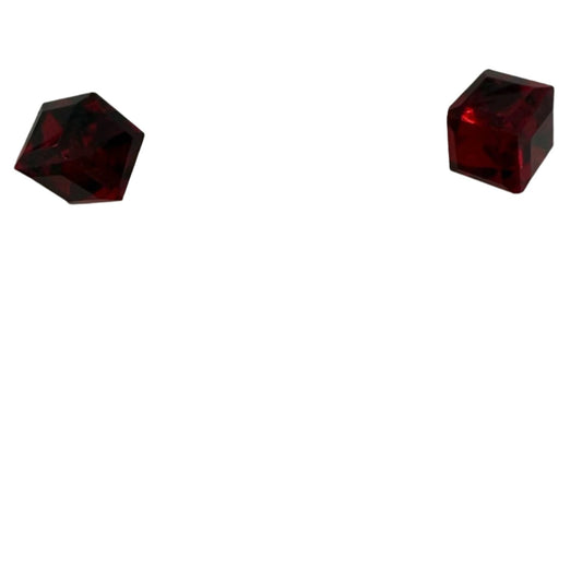 Audrey's - Ruby Cube Stud Earrings