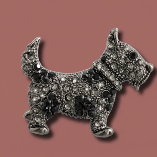 Audrey's - Sparkling Scottie Brooch