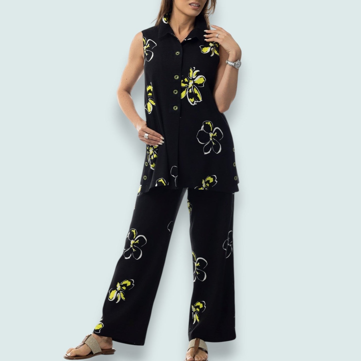 Pure - Citrus Blossom Printed Pant