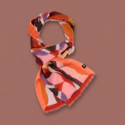Fraas - Retro Geometric Print Lightweight Scarf